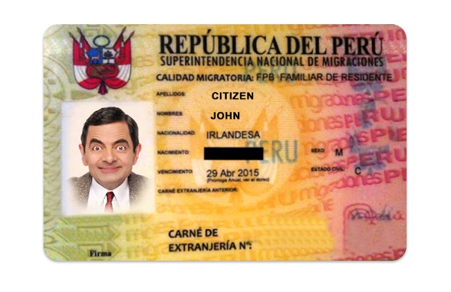 Permis de séjour au Pérou